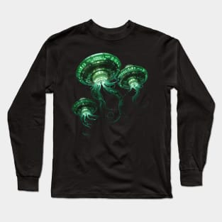 Alien Invasion! Galactic UFO Spaceship Jellyfish Long Sleeve T-Shirt